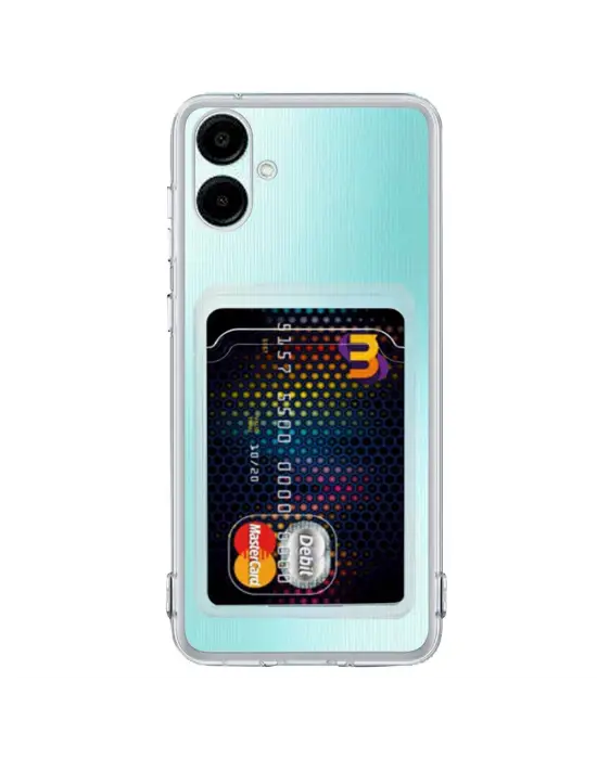 Samsung Galaxy A06 Kılıf Kart Şeffaf Silikon - Şeffaf