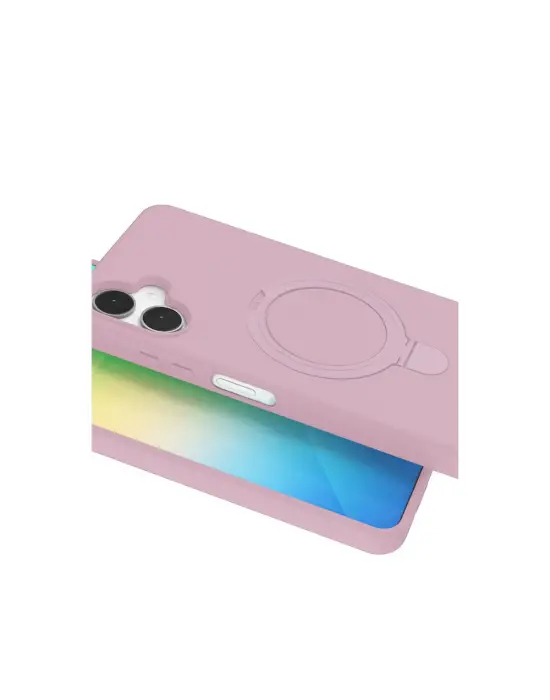 Samsung Galaxy A06 Regal Magsafe Standlı Kapak - Açık Pembe