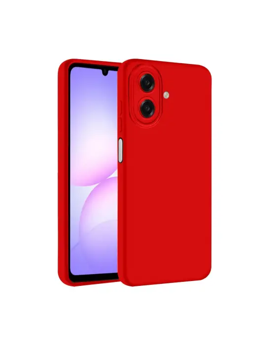 Samsung Galaxy A07 4g First Silikon - Kırmızı