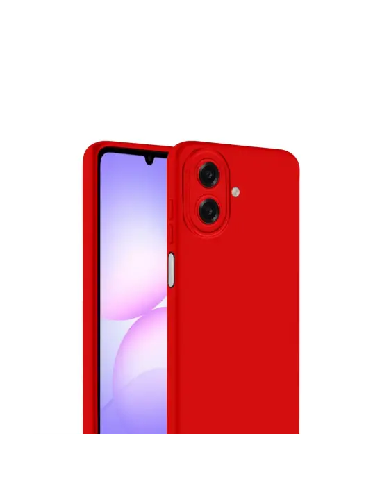 Samsung Galaxy A07 4g First Silikon - Kırmızı