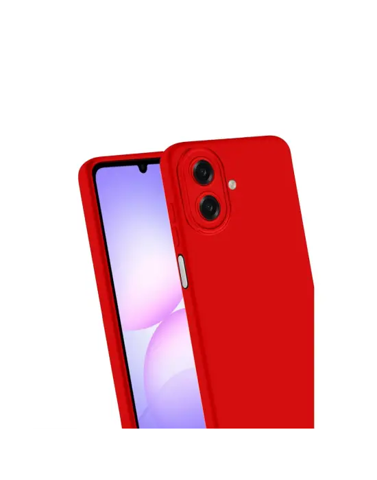 Samsung Galaxy A07 4g First Silikon - Kırmızı