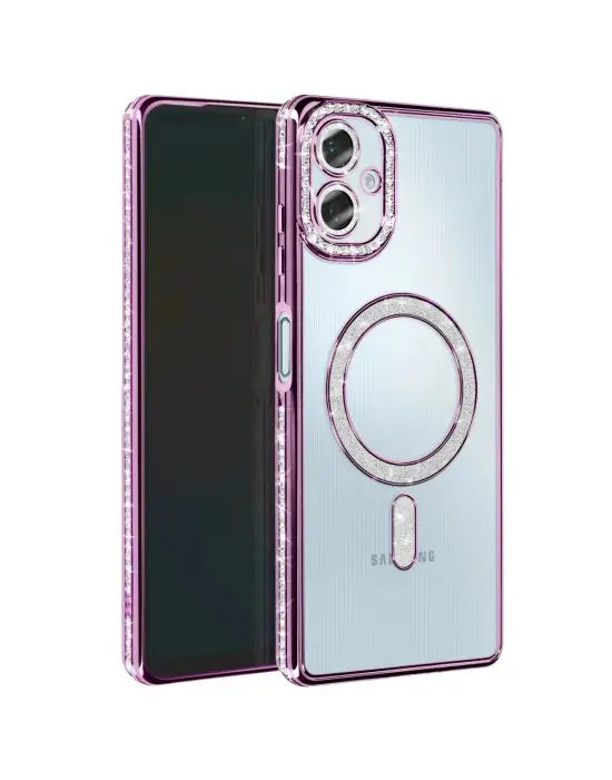 Samsung Galaxy A07 4g Joke Simli Magneticsafe Kılıf - Derin Mor