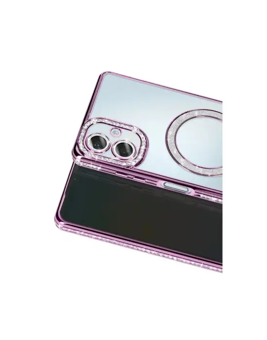 Samsung Galaxy A07 4g Joke Simli Magneticsafe Kılıf - Derin Mor