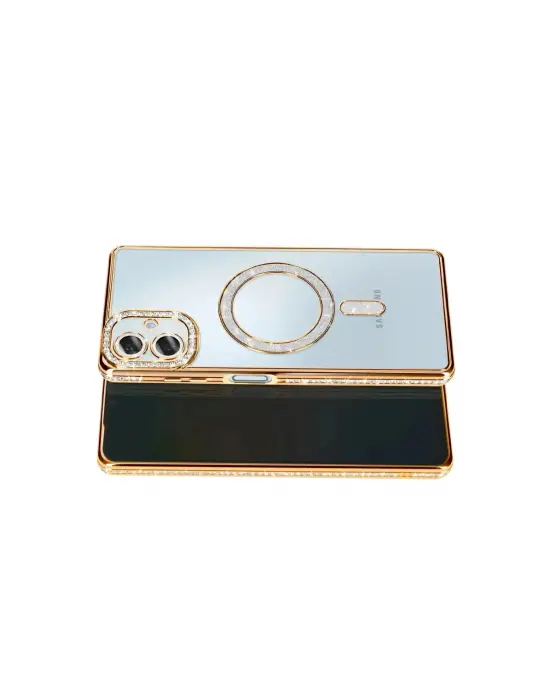 Samsung Galaxy A07 4g Joke Simli Magneticsafe Kılıf - Gold