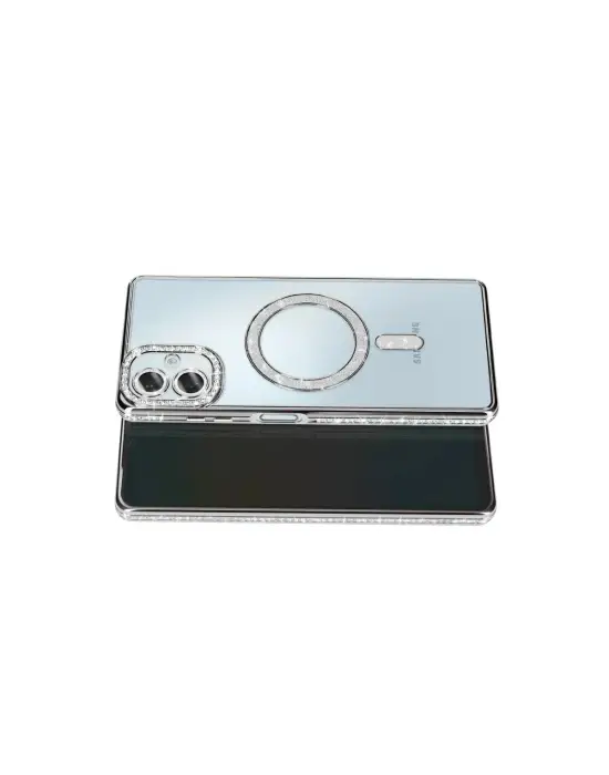Samsung Galaxy A07 4g Joke Simli Magneticsafe Kılıf - Gümüş