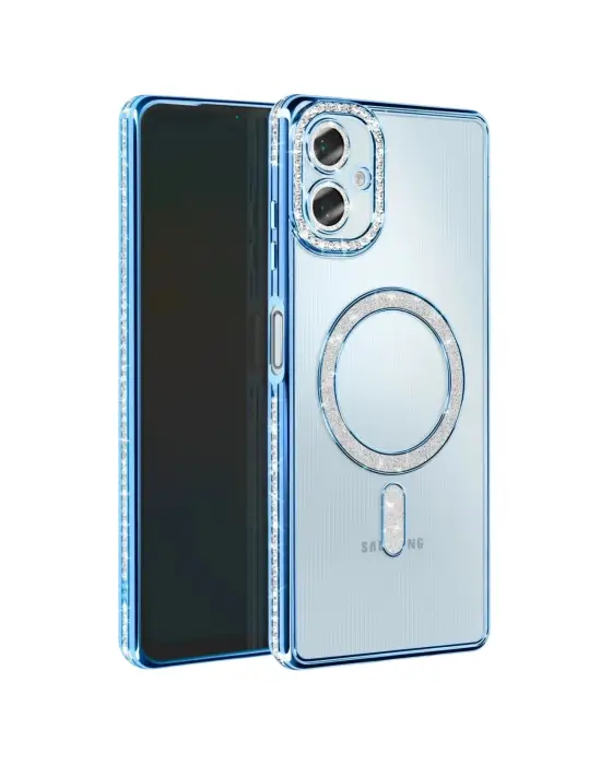 Samsung Galaxy A07 4g Joke Simli Magneticsafe Kılıf - Mavi