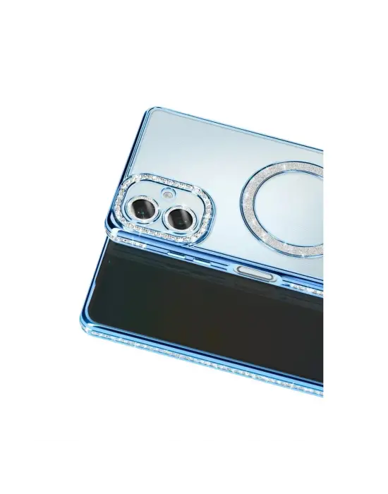 Samsung Galaxy A07 4g Joke Simli Magneticsafe Kılıf - Mavi