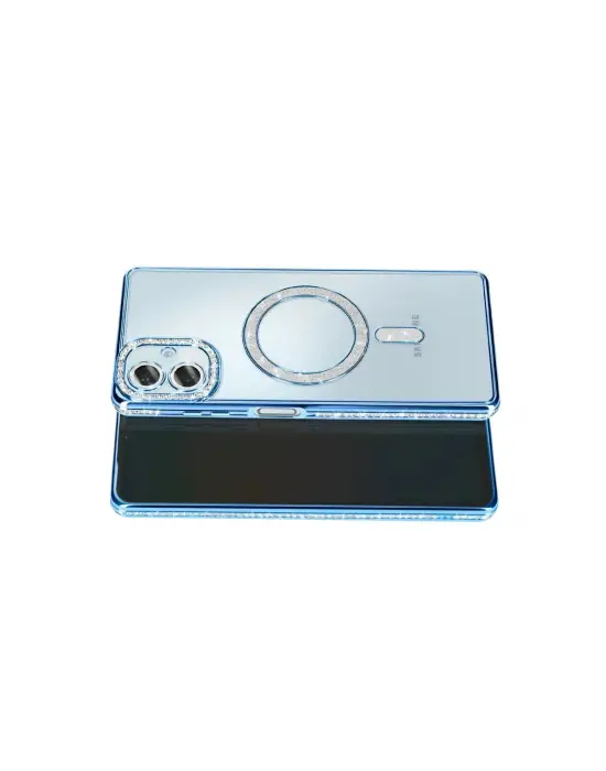 Samsung Galaxy A07 4g Joke Simli Magneticsafe Kılıf - Mavi