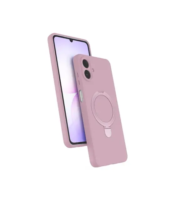 Samsung Galaxy A07 4g Regal Magsafe Standlı Kapak - Açık Pembe