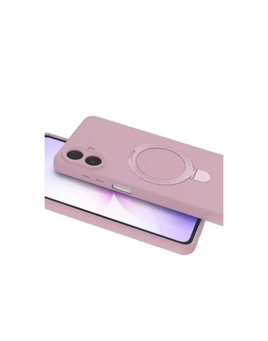 Samsung Galaxy A07 4g Regal Magsafe Standlı Kapak - Açık Pembe