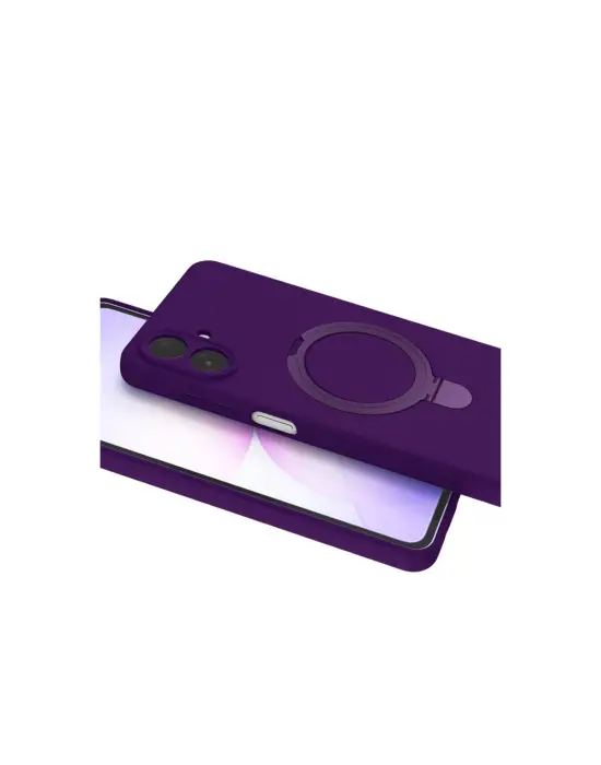 Samsung Galaxy A07 4g Regal Magsafe Standlı Kapak - Derin Mor
