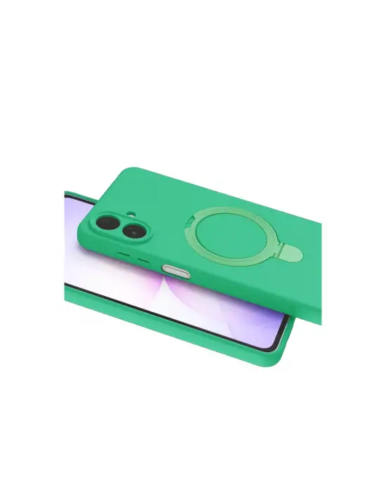 Samsung Galaxy A07 4g Regal Magsafe Standlı Kapak - Yeşil