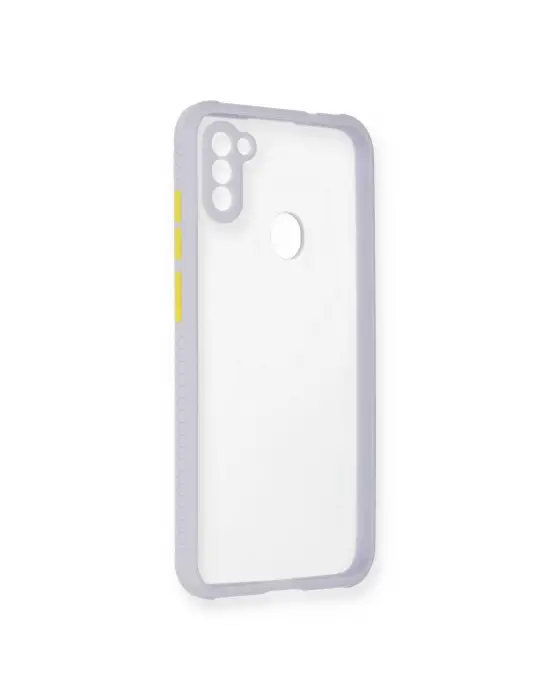 Samsung Galaxy A11 Kılıf Miami Şeffaf Silikon - Lila