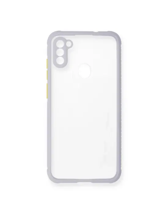 Samsung Galaxy A11 Kılıf Miami Şeffaf Silikon - Lila