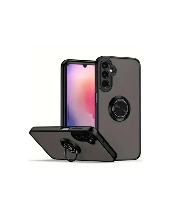 Samsung Galaxy A17 5g Montreal Yüzüklü Silikon Kapak - Siyah