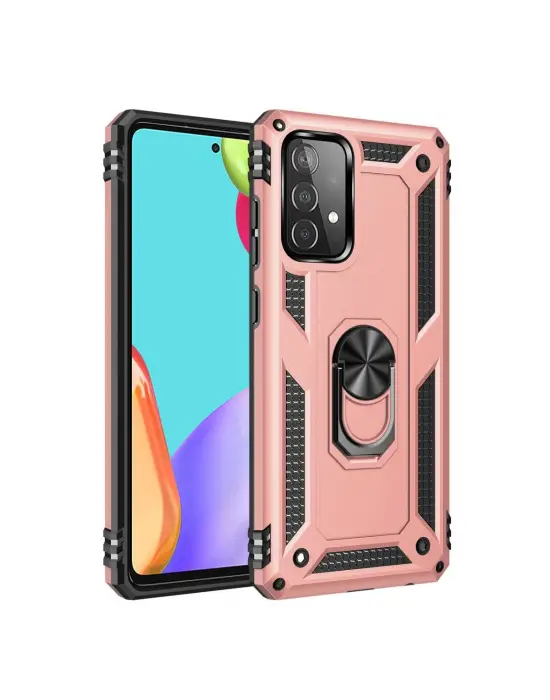Samsung Galaxy A23 4g Kılıf Sofya Yüzüklü Silikon Kapak - Rose