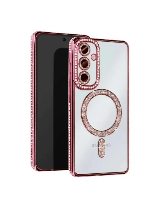 Samsung Galaxy A26 Joke Simli Magneticsafe Kılıf - Pembe