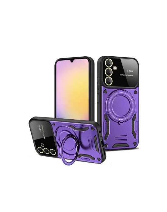 Samsung Galaxy A26 Kılıf Joy Lens Standlı Kapak - Mor