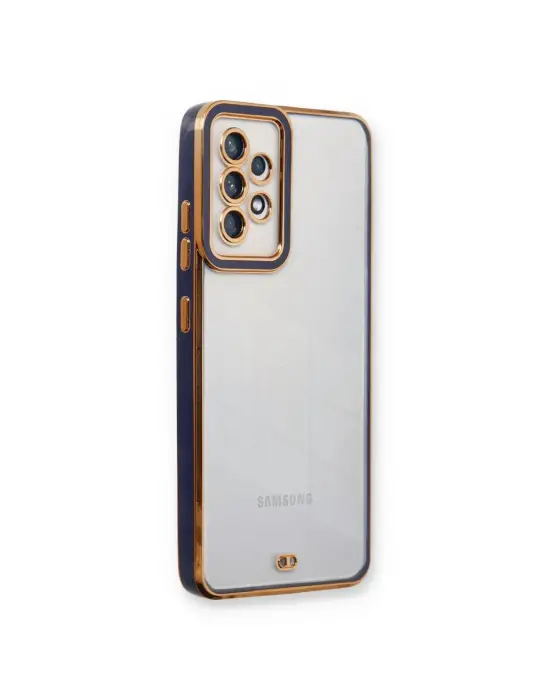 Samsung Galaxy A33 5g Kılıf Liva Lens Silikon - Mavi