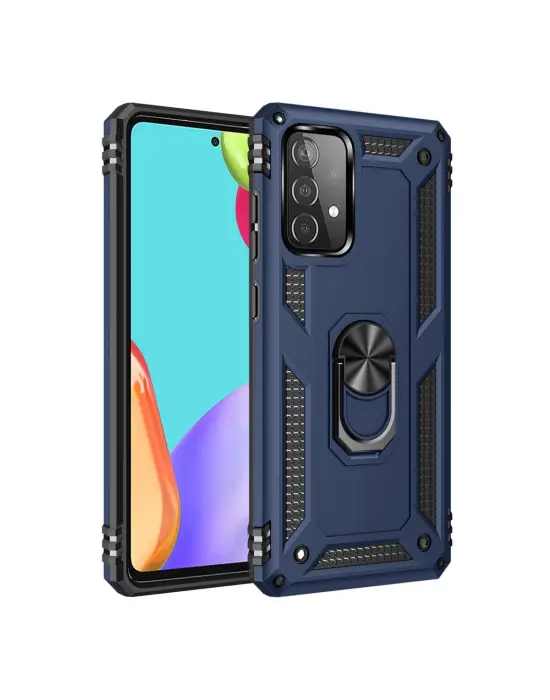 Samsung Galaxy A33 5g Kılıf Sofya Yüzüklü Silikon Kapak - Lacivert