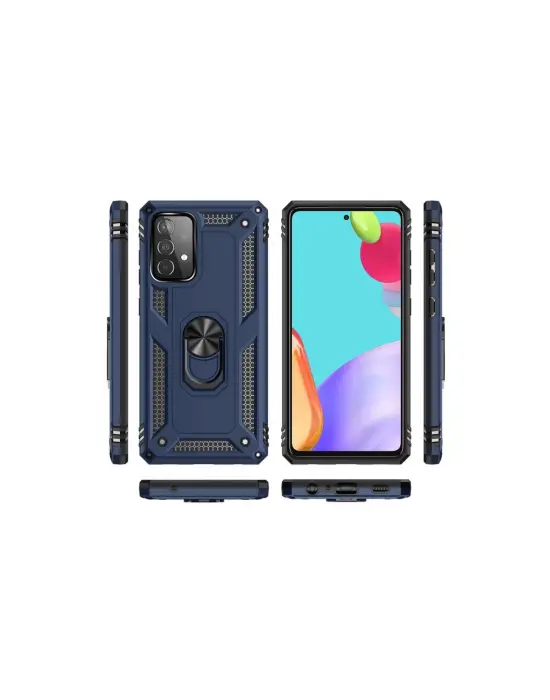 Samsung Galaxy A33 5g Kılıf Sofya Yüzüklü Silikon Kapak - Lacivert