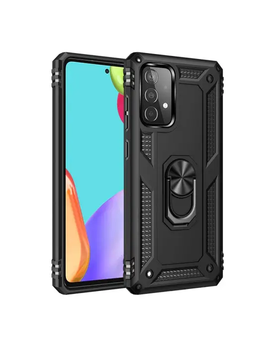 Samsung Galaxy A33 5g Kılıf Sofya Yüzüklü Silikon Kapak - Siyah
