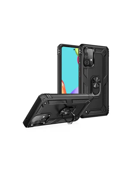 Samsung Galaxy A33 5g Kılıf Sofya Yüzüklü Silikon Kapak - Siyah