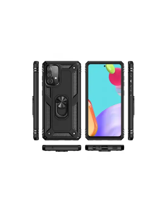 Samsung Galaxy A33 5g Kılıf Sofya Yüzüklü Silikon Kapak - Siyah
