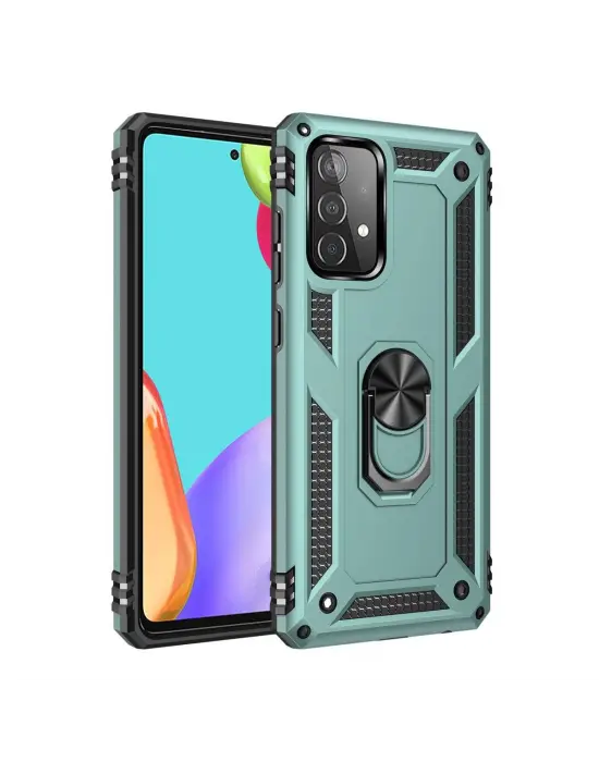 Samsung Galaxy A33 5g Kılıf Sofya Yüzüklü Silikon Kapak - Yeşil