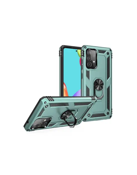 Samsung Galaxy A33 5g Kılıf Sofya Yüzüklü Silikon Kapak - Yeşil