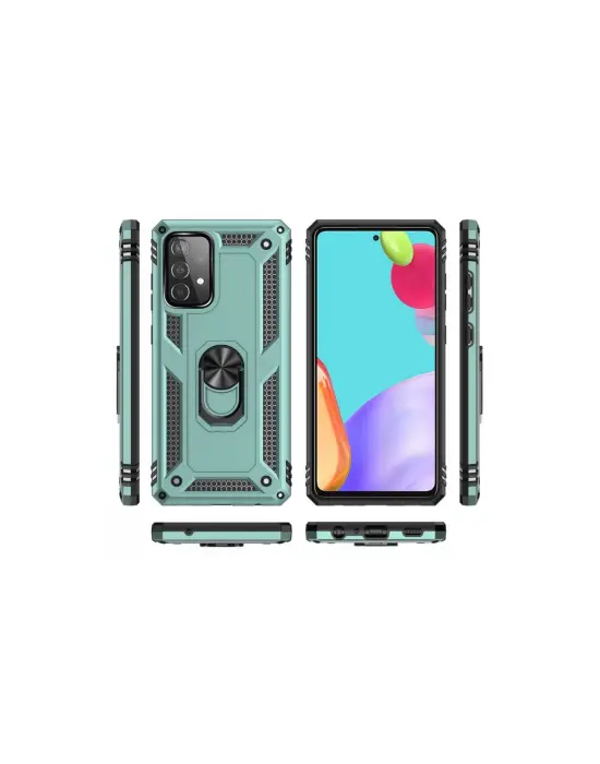 Samsung Galaxy A33 5g Kılıf Sofya Yüzüklü Silikon Kapak - Yeşil