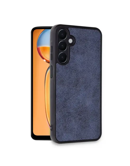 Samsung Galaxy A35 5g Kılıf Aras Deri Kapak - Lacivert