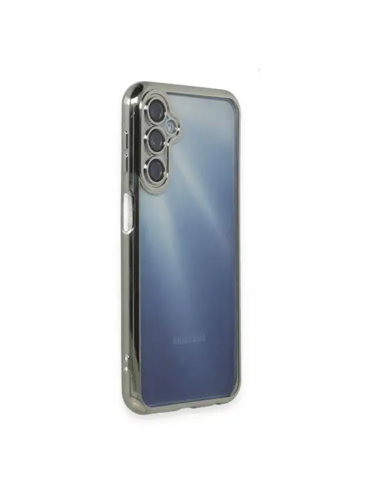 Samsung Galaxy A35 5g Kılıf Razer Lensli Silikon - Gümüş