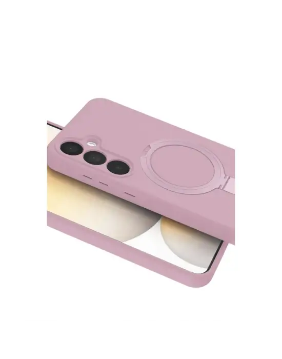 Samsung Galaxy A35 5g Regal Magsafe Standlı Kapak - Açık Pembe