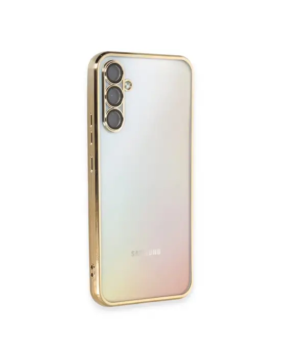 Samsung Galaxy A54 5g Kılıf Razer Lensli Silikon - Gold