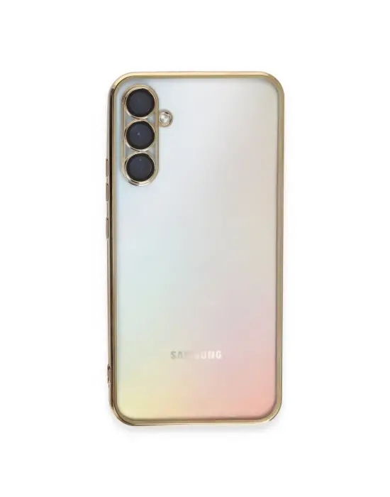Samsung Galaxy A54 5g Kılıf Razer Lensli Silikon - Gold