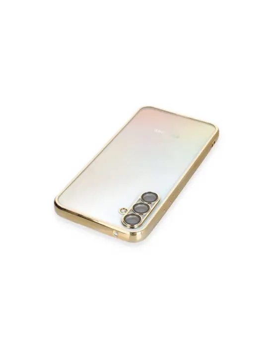 Samsung Galaxy A54 5g Kılıf Razer Lensli Silikon - Gold