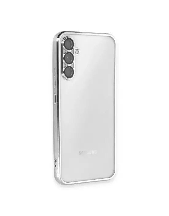 Samsung Galaxy A54 5g Kılıf Razer Lensli Silikon - Gümüş