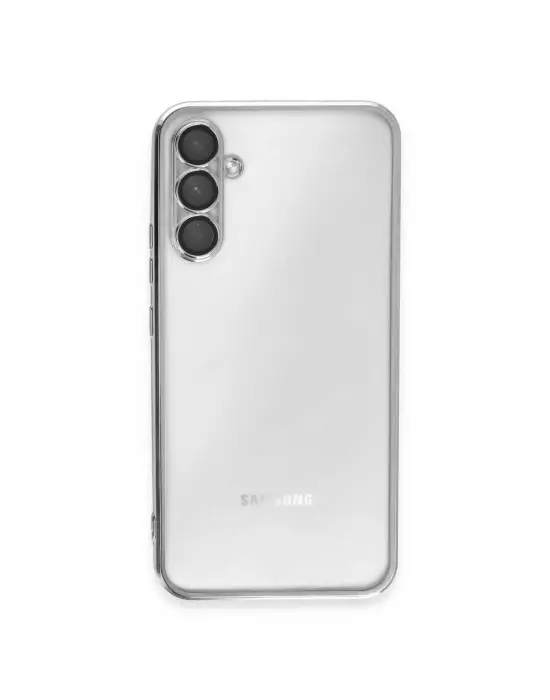 Samsung Galaxy A54 5g Kılıf Razer Lensli Silikon - Gümüş