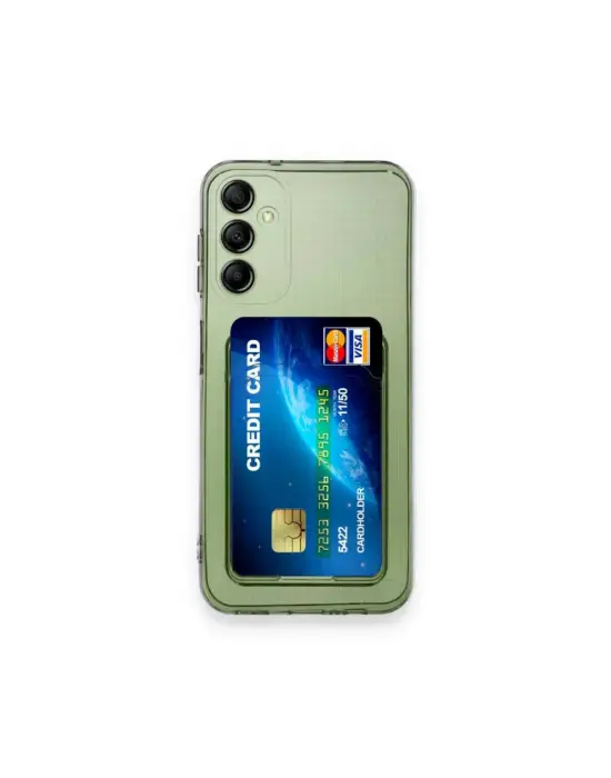Samsung Galaxy A55 5g Kılıf Kart Şeffaf Silikon - Şeffaf