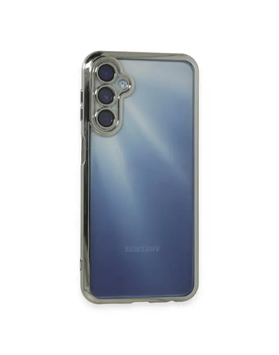 Samsung Galaxy A55 5g Kılıf Razer Lensli Silikon - Gümüş