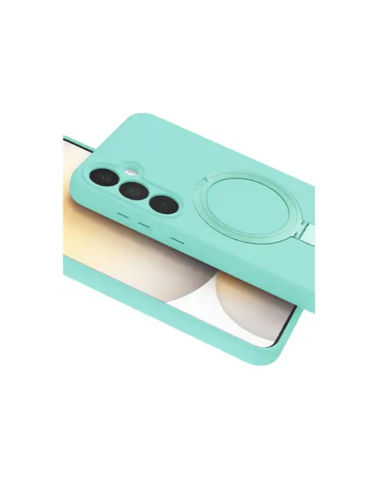 Samsung Galaxy A55 5g Regal Magsafe Standlı Kapak - Su Yeşili