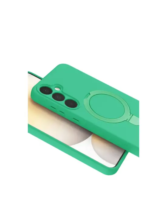Samsung Galaxy A55 5g Regal Magsafe Standlı Kapak - Yeşil