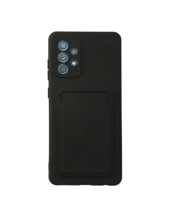 Samsung Galaxy A72 Kılıf Kelvin Kartvizitli Silikon - Siyah