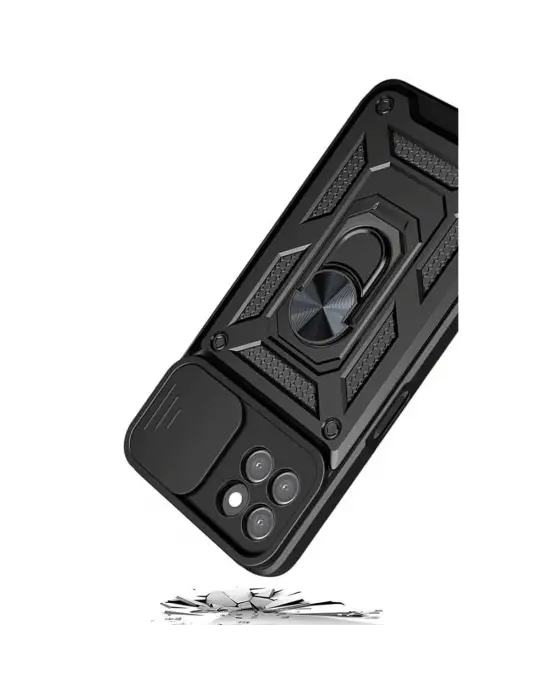 Samsung Galaxy M15 Kılıf Pars Lens Yüzüklü Silikon - Kırmızı