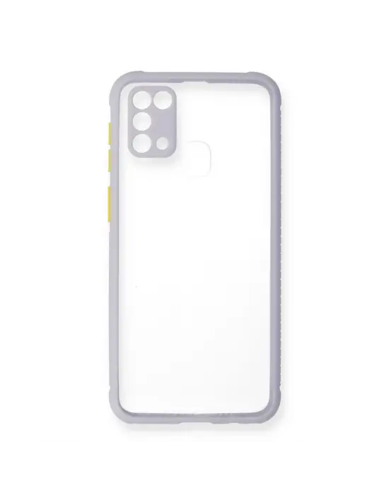 Samsung Galaxy M31 Kılıf Miami Şeffaf Silikon - Lila