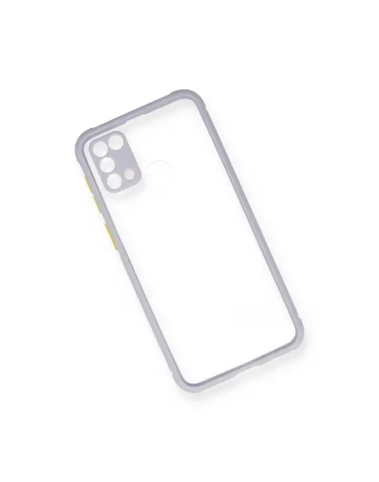 Samsung Galaxy M31 Kılıf Miami Şeffaf Silikon - Lila