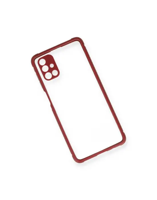 Samsung Galaxy M51 Kılıf Miami Şeffaf Silikon - Fuşya