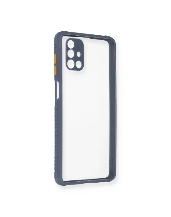 Samsung Galaxy M51 Kılıf Miami Şeffaf Silikon - Gri