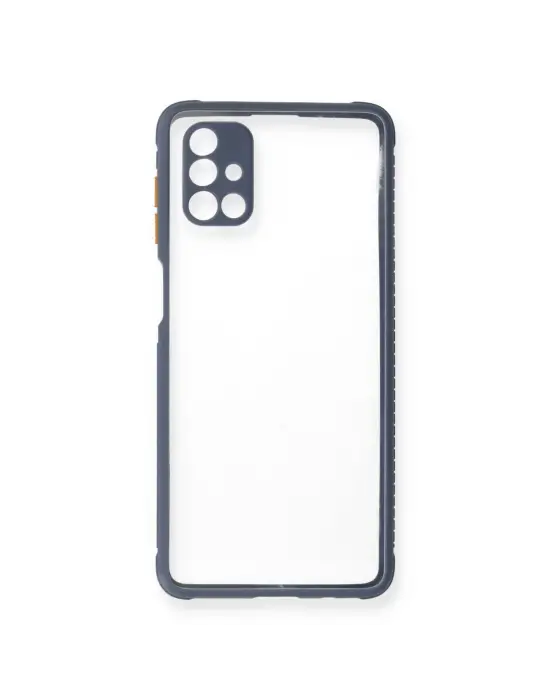 Samsung Galaxy M51 Kılıf Miami Şeffaf Silikon - Gri